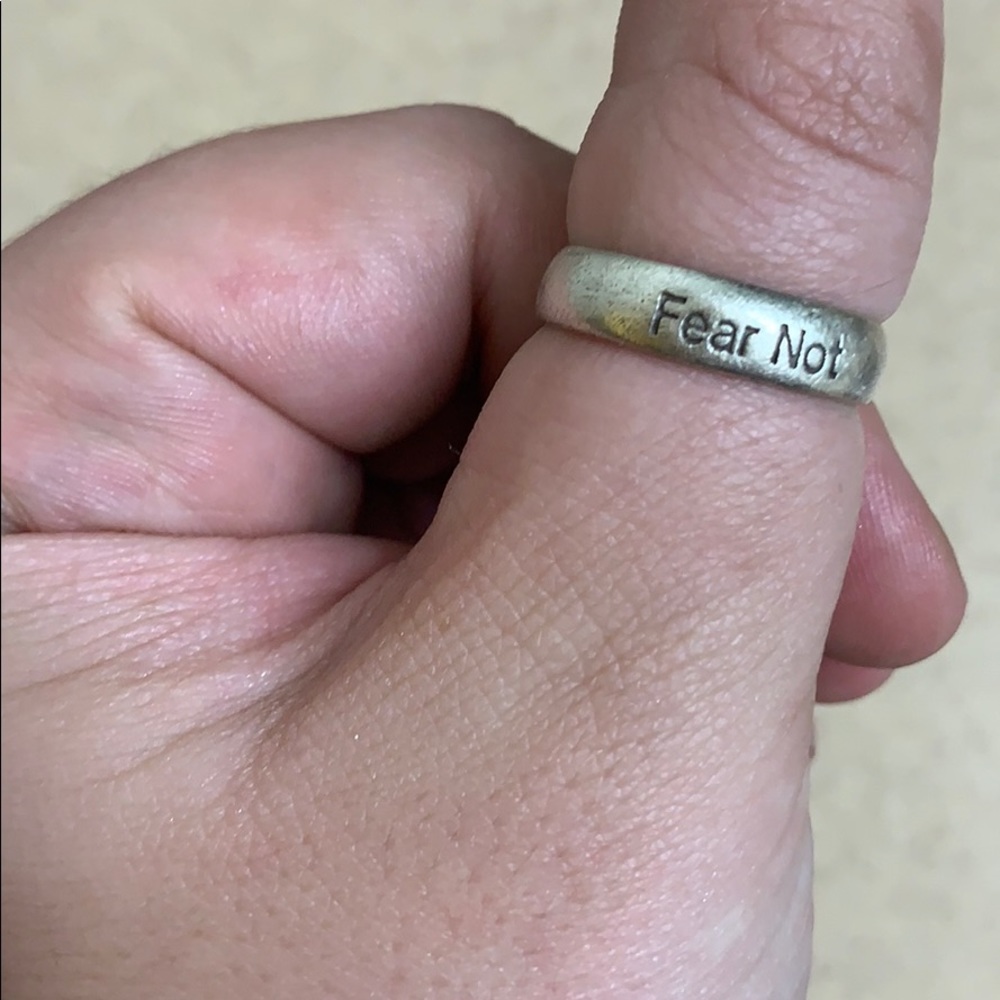 Vintage silver “fear not” ring